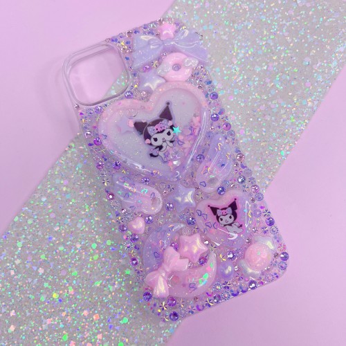 iPhone 14 Plus Kuromi Shaker Rhinestone Case